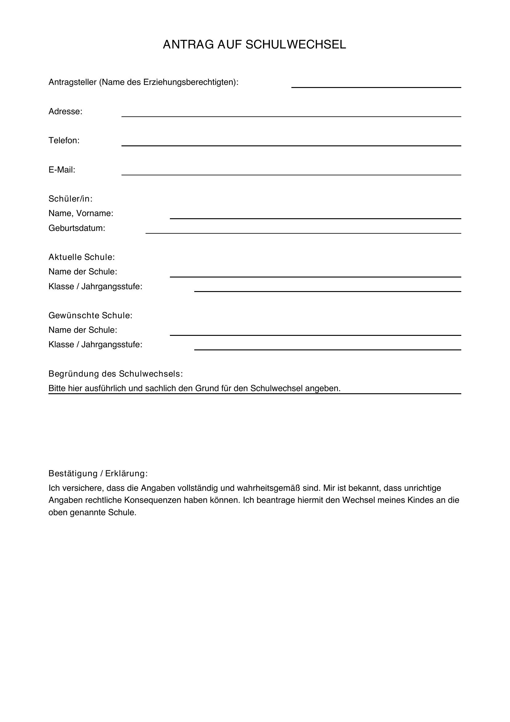 Schulwechsel Beantragen Hessen
